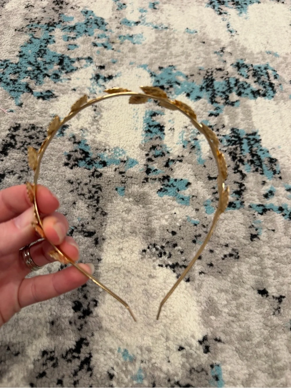 Gold Leaf Laurel Headband Metallic Goddess Hair Accessory